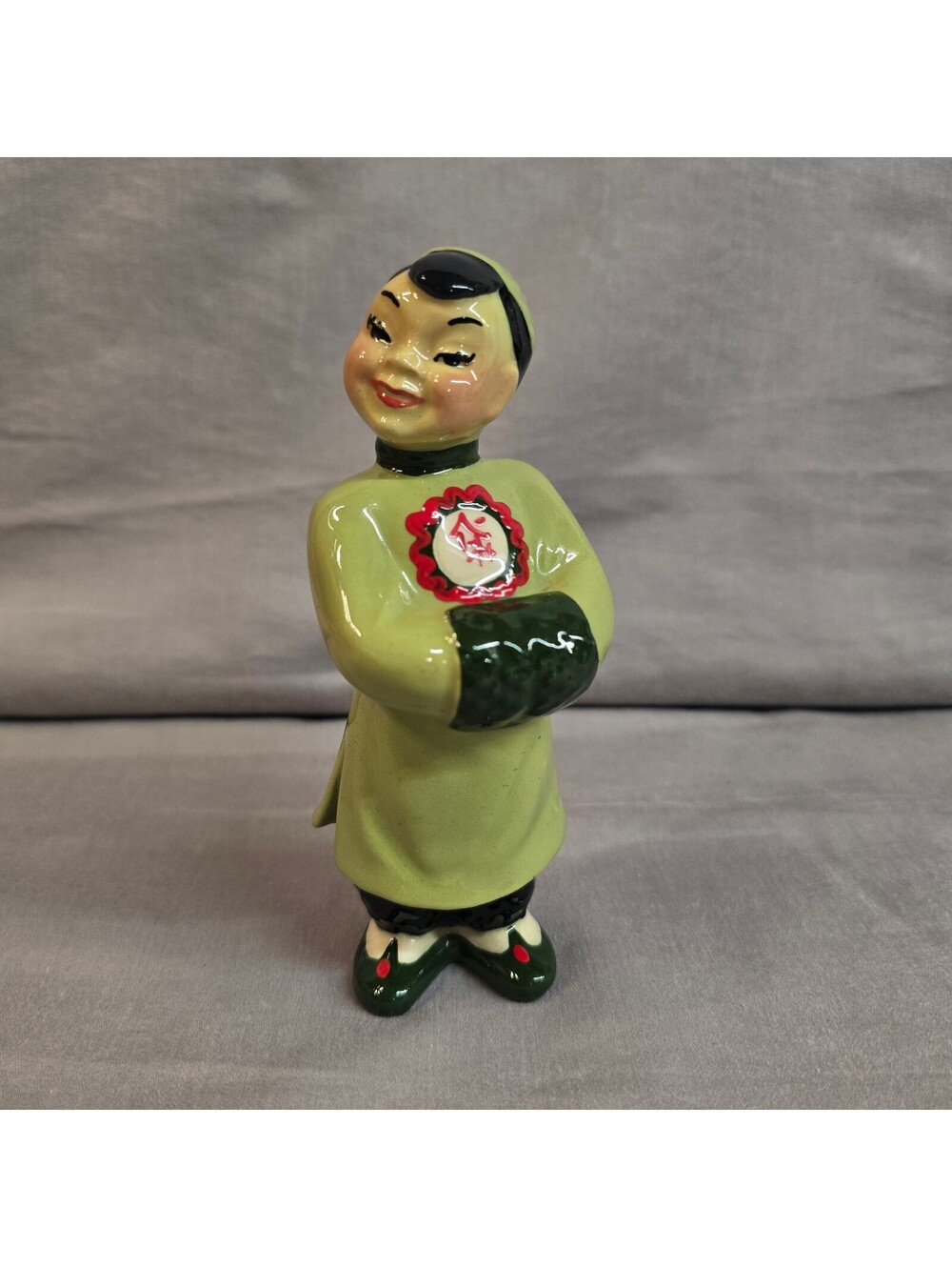 Vtg Ceramic Arts Studio Smi-Li Asian Boy Figurine 1950s Madison WI Mid Century